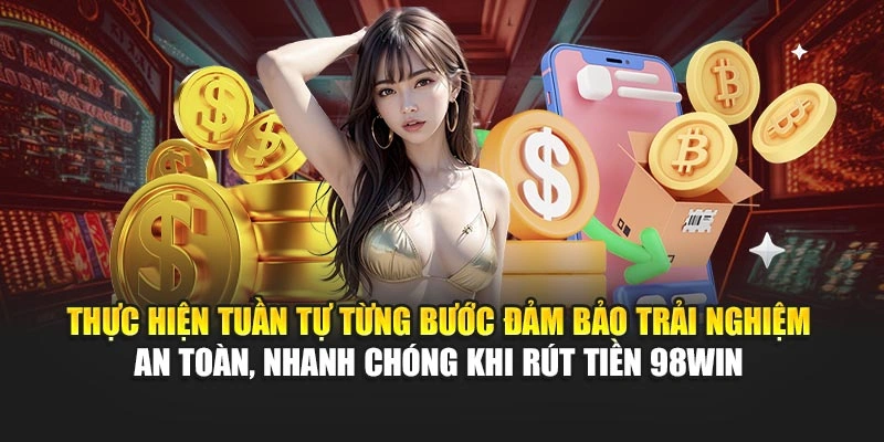 Thực hiện tuần tự từng bước đảm bảo trải nghiệm an toàn, nhanh chóng khi rút tiền 98WIN